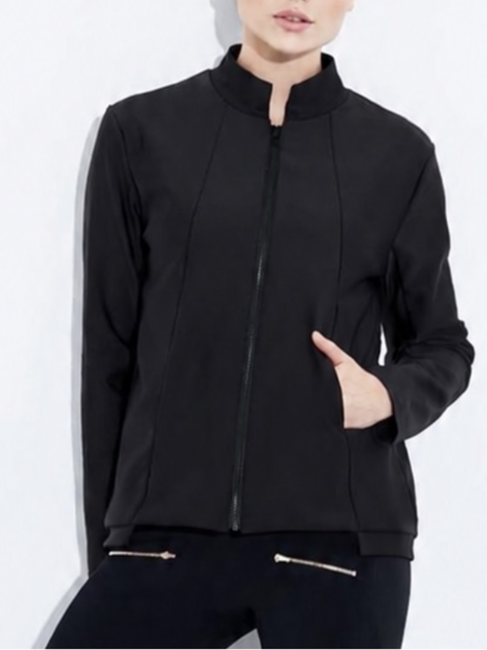 Aday Over and out zip lightweight bomber jacket Black S
